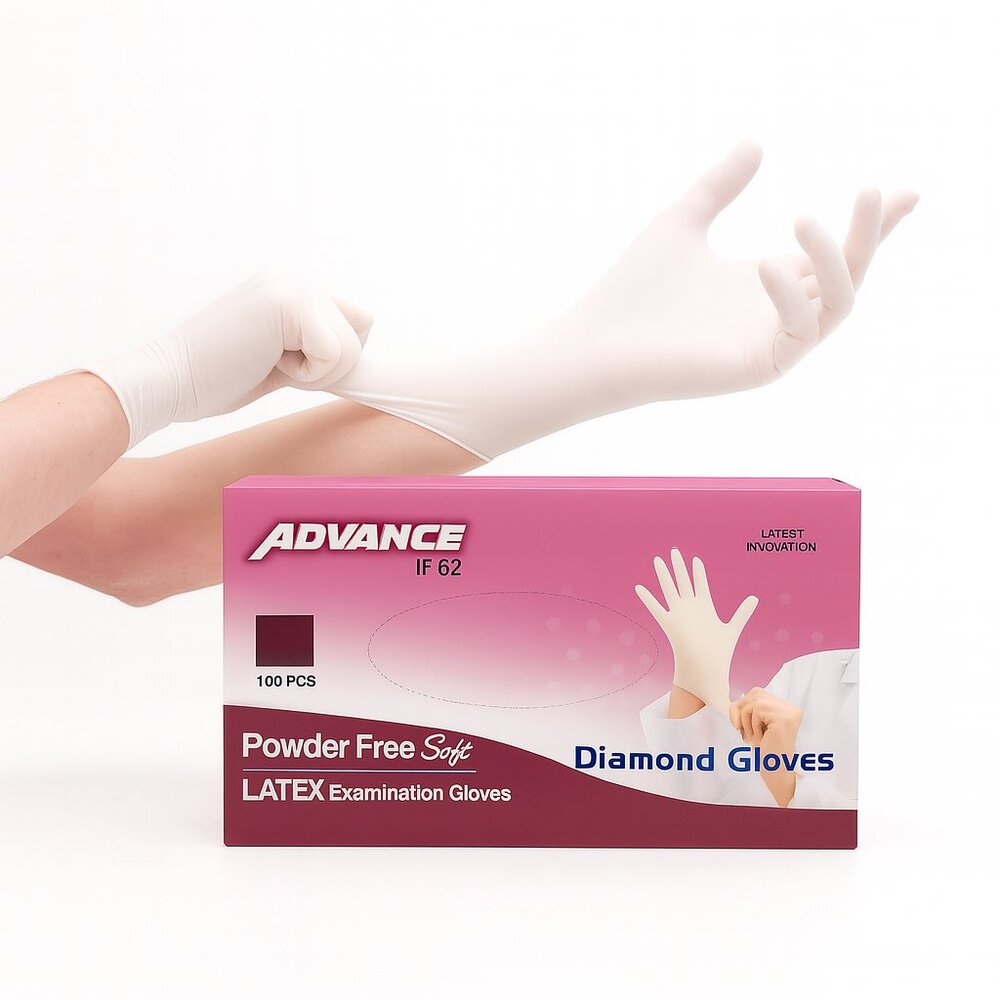 Latex Powder-Free Exam Gloves All Sizes Disposable Textured 100pcs White